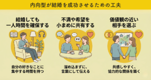 内向型が結婚を成功させるための工夫