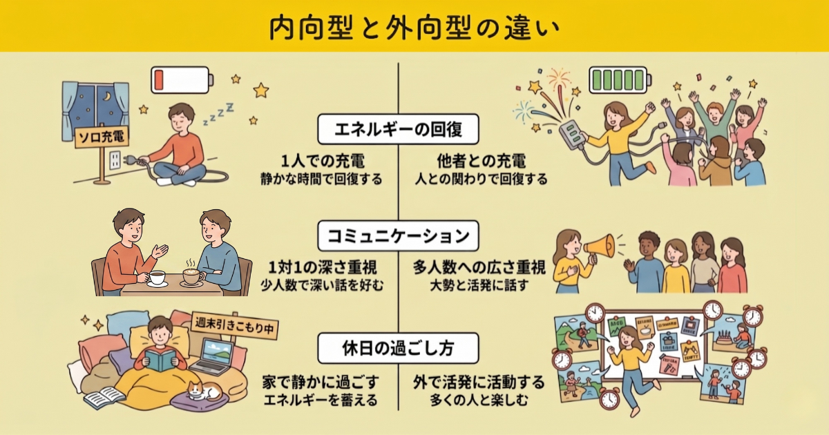 内向型と外向型の違い