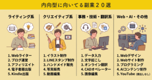 内向型に向いてる副業２０選