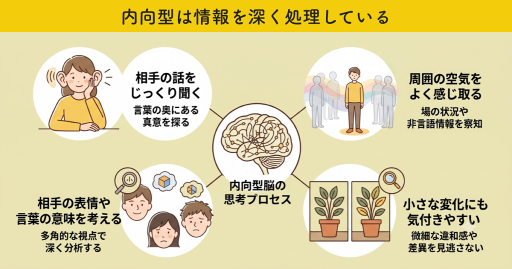 内向型は情報を深く処理している