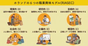 ホランドの6つの職業興味モデル(RIASEC)